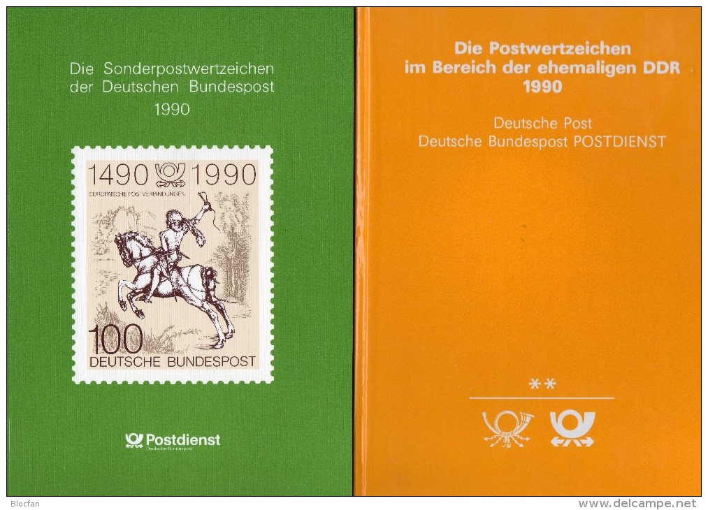 Einheit 1990 Jahrbuch BRD+DDR Mit Schwarzdruck 3299 SD Plus SD 13 ** 390€ Deutschland # 1444-87 Year-set Book Of Germany - Verzamelingen