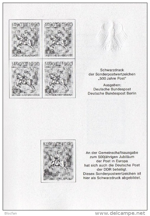 Einheit 1990 Jahrbuch BRD+DDR Mit Schwarzdruck 3299 SD Plus SD 13 ** 390€ Deutschland # 1444-87 Year-set Book Of Germany - Verzamelingen