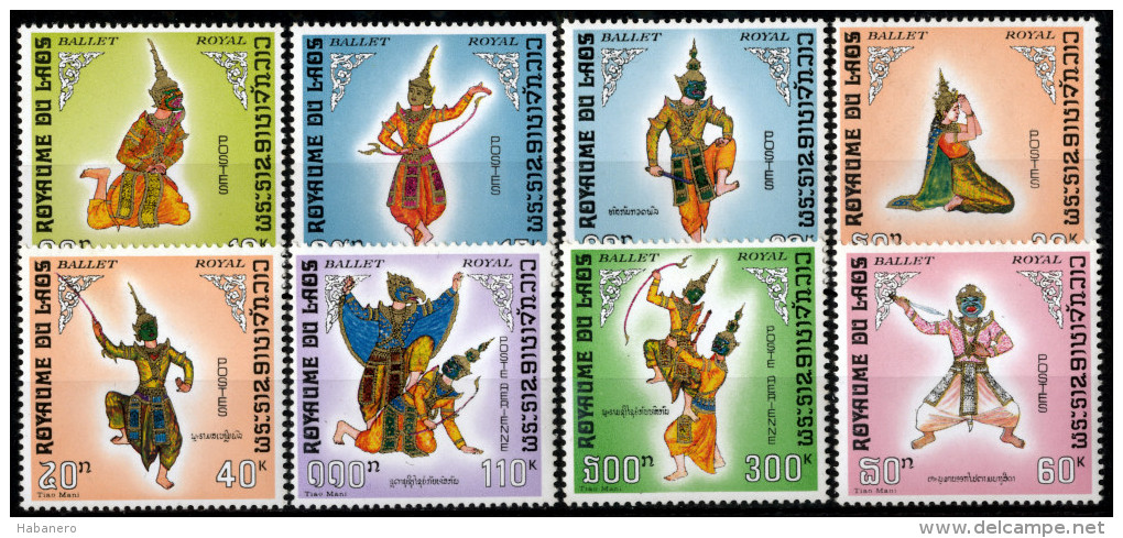 LAOS - 1969 - Sc 184-189, C56-57 - ROYAL BALLET - MNH ** - Laos