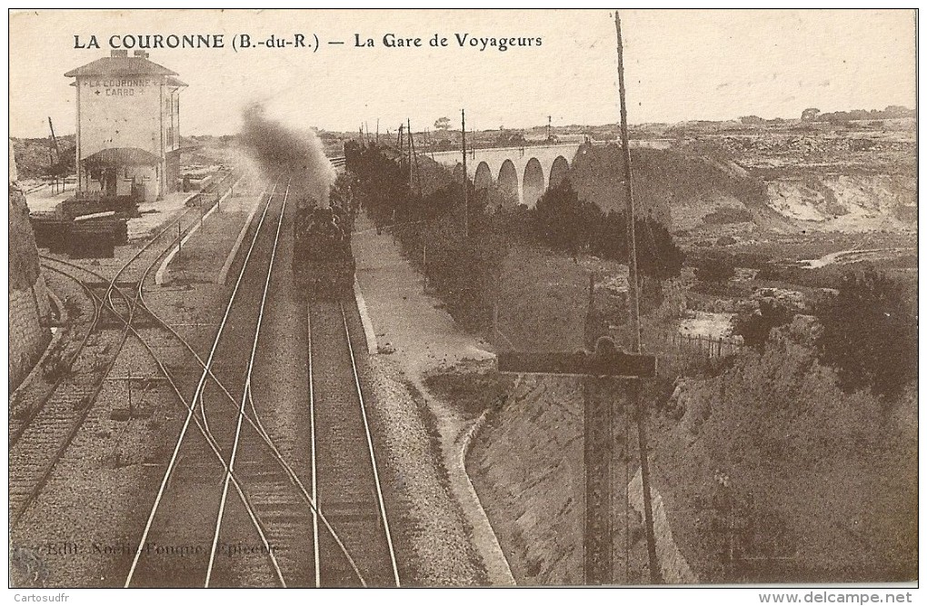 13-LA COURONNE-LA GARE DES VOYAGEURS - TRAIN - SUPERBE - Autres & Non Classés