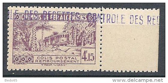 ALGERIE COLIS POST  YVERT  N ° 90 / MAURY N° 105  VARIETEE RECTO-VERSO PARTIEL NEUF**  TB - Paquetes Postales