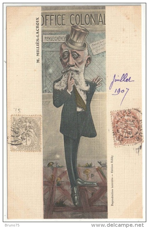 Raphaël MILLIES-LACROIX - Illustration : Ernest MULLER - Edition Ribby - Sénateur, Ministre Des Colonies - Satiriques