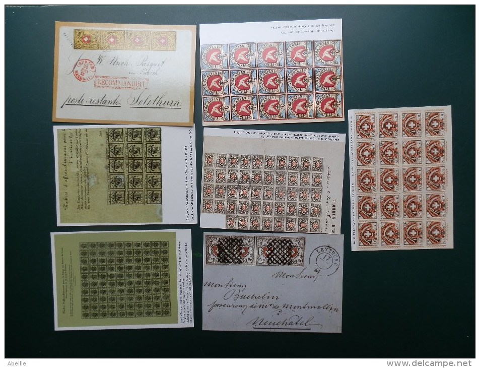 KART.DOOS1    7  CP  REPRODUCTION  DE TIMBRES SUISSE - Brieven En Documenten