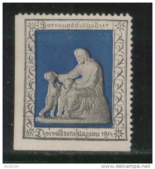 DENMARK 1914 THORVALDSENS MUSEUM COPENHAGEN SCULPTOR HM POSTER STAMP CINDERELLA - Unused Stamps