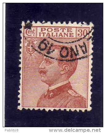 ITALIA REGNO ITALY KINGDOM 1922 EFFIGIE RE VITTORIO EMANUELE KING EFFIGY CENT 30 USATO USED - Usati