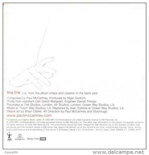 CDS  Paul Mc Cartney  "  Fine Line  "  Promo - Verzameluitgaven