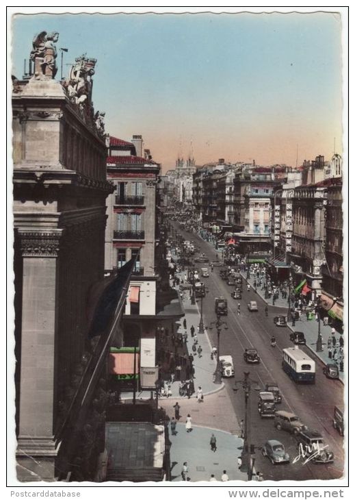 Marseille - La Canebière - & Old Cars, Bus - Autres & Non Classés