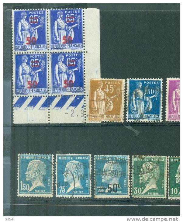 Lot De 51 Timbres Oblitéré Certains Neuf Sans Gomme , Type Paix , Pasteur , Muller, Ect ... AZ145 - Used Stamps