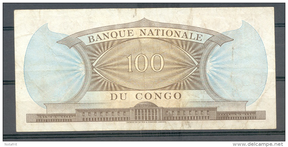 Congo Kongo  100 Fr 1962  Fine Kasavubu - République Démocratique Du Congo & Zaïre