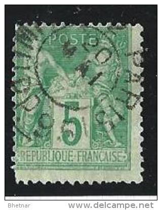 YT 77 " Sage 5c. Vert " 1876-78 Cachet Noir Imprimés - 1876-1898 Sage (Type II)