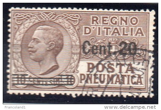 1924 - Regno P. Pneumatica N 5 Timbrato Used - Poste Pneumatique