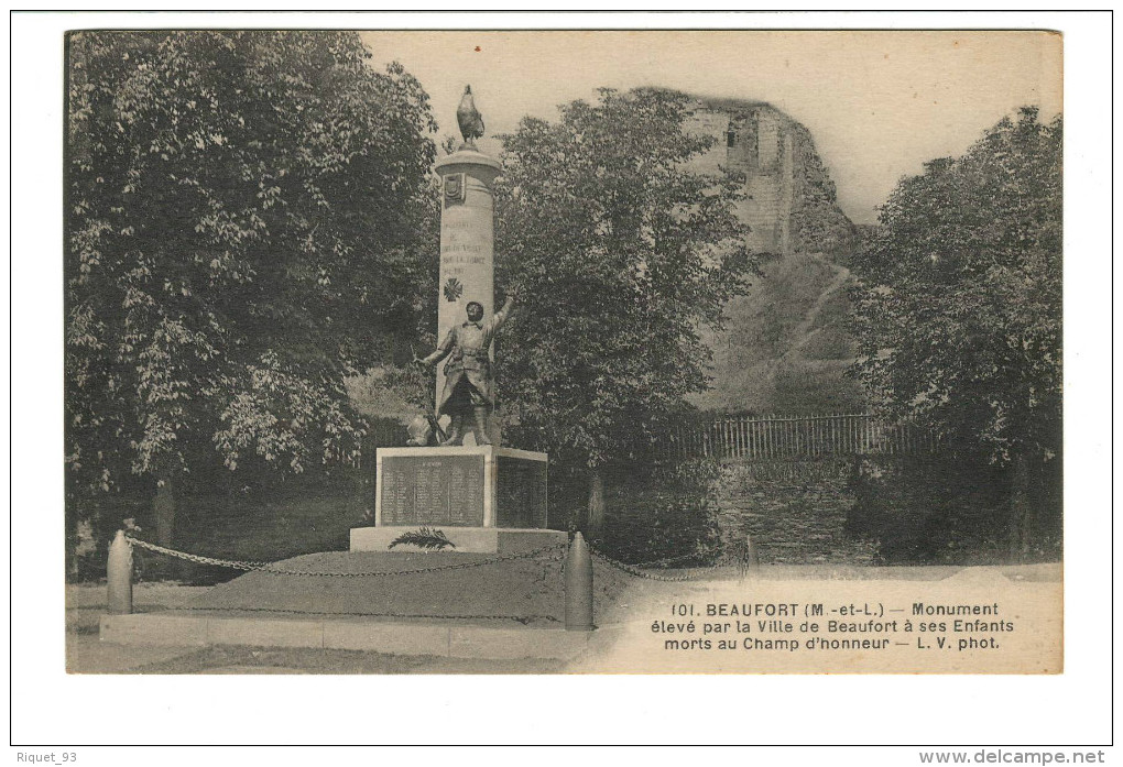 101 - BEAUFORT - Monument élevé Par La Ville De Beaufort  à Ses Enfants Morts Pour Au Champ D´Honneur - Other & Unclassified