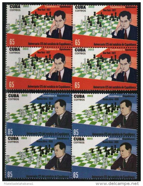 2013.16 CUBA 2013 BLOQUE 4 125 ANIV DEL NATALICIO DE JOSE RAUL CAPABLANCA. MNH - Unused Stamps