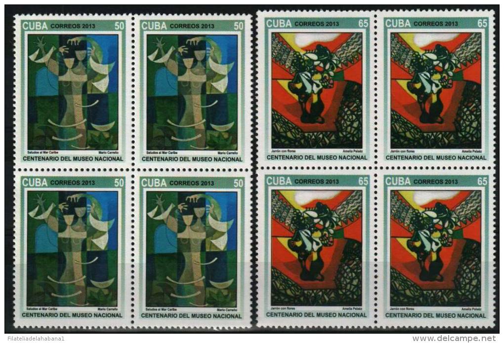 2013.18 CUBA 2013 BLOQUE 4 CENTENARIO DEL MUSEO NACIONAL. ARTE ART MNH - Unused Stamps