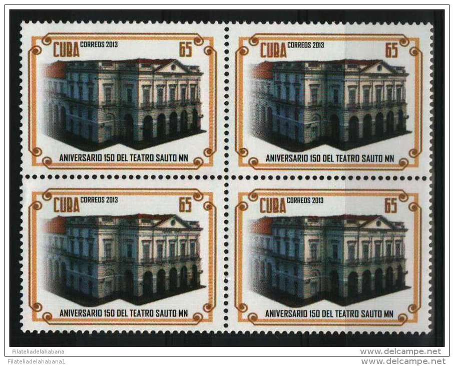 2013.8 CUBA 2013 MNH ANIV 150 DEL TEATRO SAUTO MATANZAS. BLOCK 4 - Unused Stamps