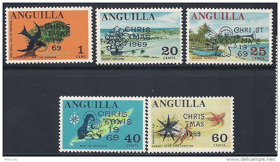 Série Complète Neuve LUXE Noël 1969 - Anguilla (1968-...)