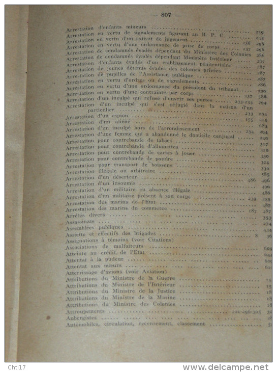 ENCYCLOPEDIE DES REGLEMENTS EN USAGE DANS LA GENDARMERIE 2EME EDITION 1932 / BRIGADE DE TEBESSA / CONSTANTINE