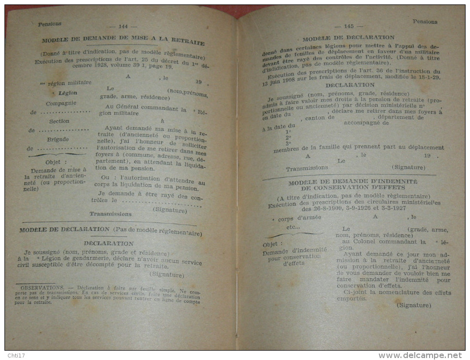 ENCYCLOPEDIE DES REGLEMENTS EN USAGE DANS LA GENDARMERIE 2EME EDITION 1932 / BRIGADE DE TEBESSA / CONSTANTINE