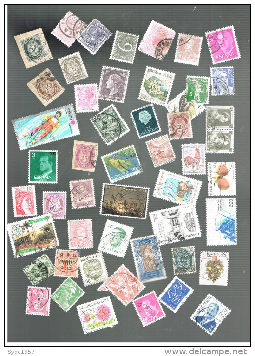 Divers Pays (voir Liste En Description)  Lot De 100 Timbres Oblitérés - Vrac (max 999 Timbres)