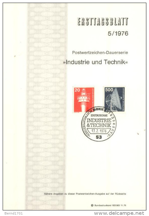 Germany - ETB 5/1976 (V1155)- - 1974-1980