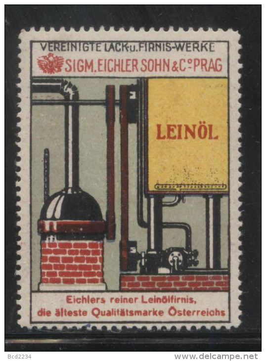 GERMANY CZECHOSLOVAKIA SIGM EICHLER SOHN & CO PRAGUE BOILERS NHM ADVERTISING POSTER STAMP CINDERELLA REKLAMENMARKEN - Neufs