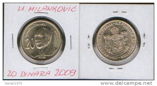 SERBIA 20 DINAR 2009 UNC MILUTIN MILANKOVI&#262; - Servië