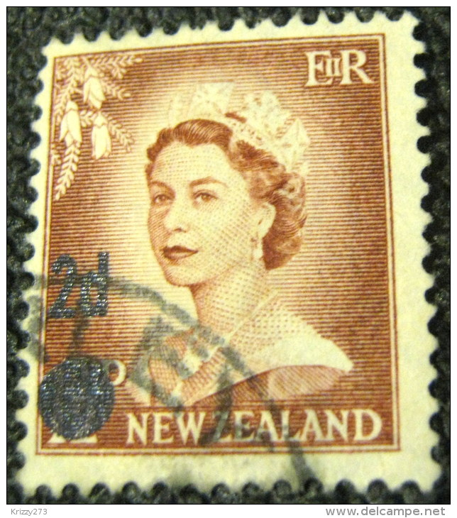 New Zealand 1958 Queen Elizabeth II 2d - Used - Used Stamps