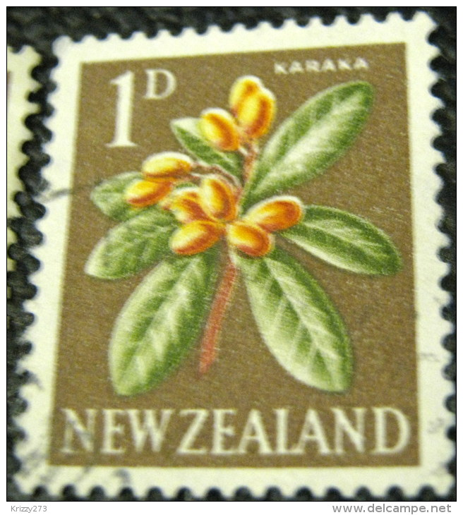 New Zealand 1960 Corynocarpus Laevigatus Karaka 1d - Used - Used Stamps