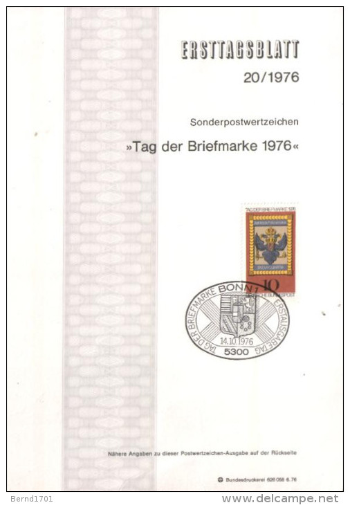 Germany - ETB 20/1976 (V1163)- - 1974-1980