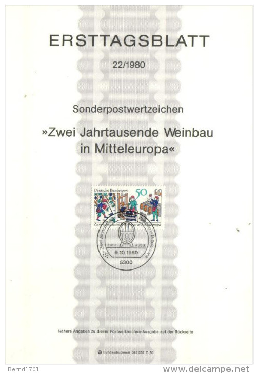 Germany - ETB 22/1980 (V1167)- - 1974-1980