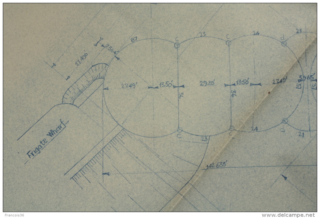 5 PLANS Of Frigate Wharf Of BOMBAY In 1956  Naval Dockyard - Mumbai Plan Du Port - CITRA Cofferdam - Travaux Publics