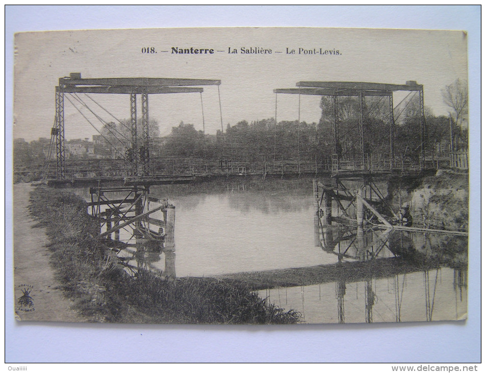 Cpa, Très Belle Vue, Nanterre, La Sablière, Le Pont Levis - Nanterre