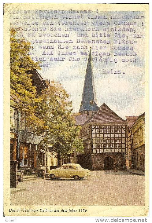 CP De HATTINGEN "das Alte Hattingen Rathaus Aus Dem Jahre 1576 " . - Hattingen