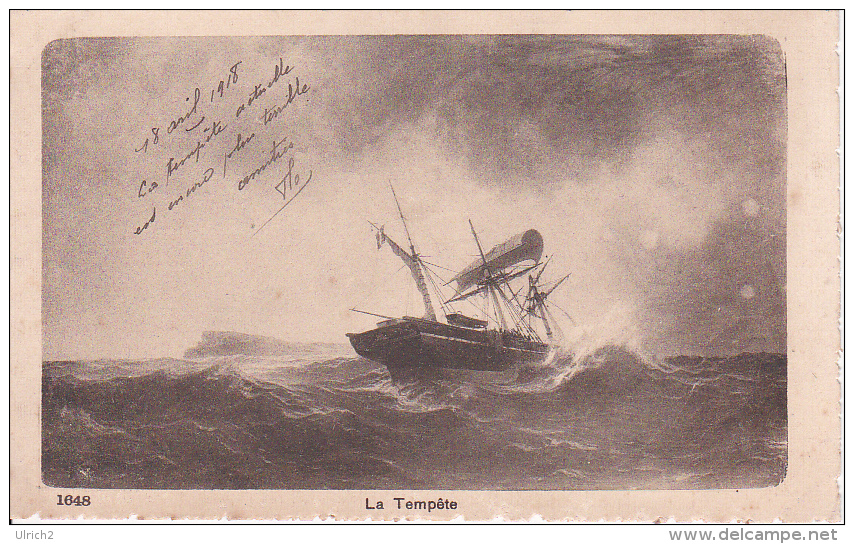 CPA La Tempête (1839) - Voiliers