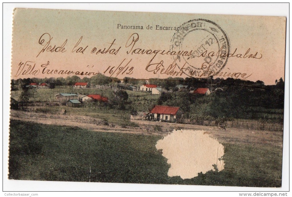 Paraguay Panorama De Encarnacion Vintage Original Postcard Cpa Ak (W3_3166) - Paraguay