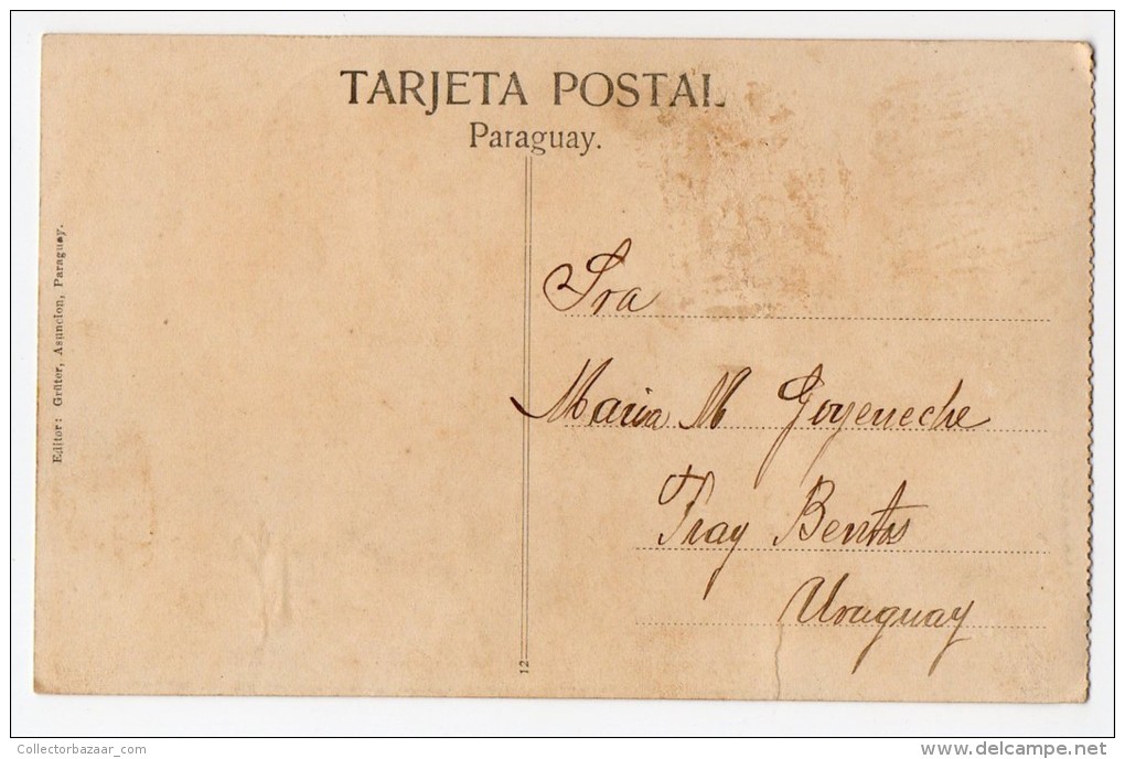 Paraguay Panorama De Encarnacion Vintage Original Postcard Cpa Ak (W3_3166) - Paraguay