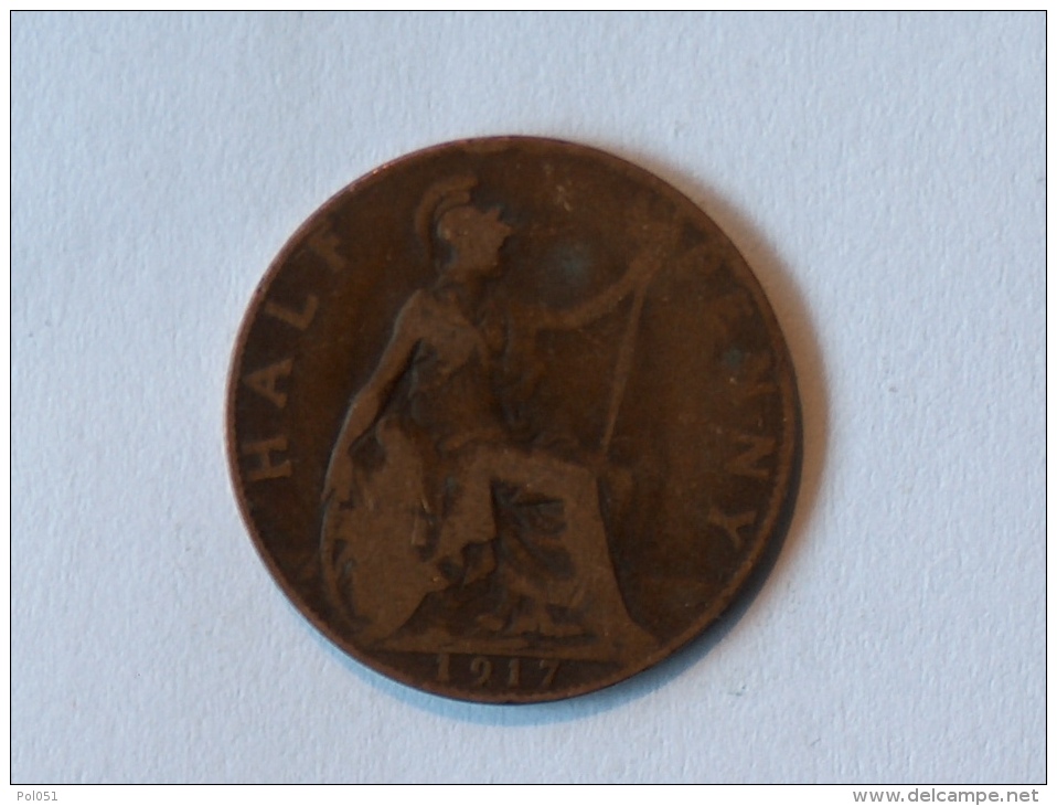 Grande-Bretagne 1/2 Half Penny 1917 - C. 1/2 Penny