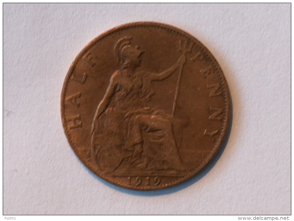 Grande-Bretagne 1/2 Half Penny 1919 - C. 1/2 Penny