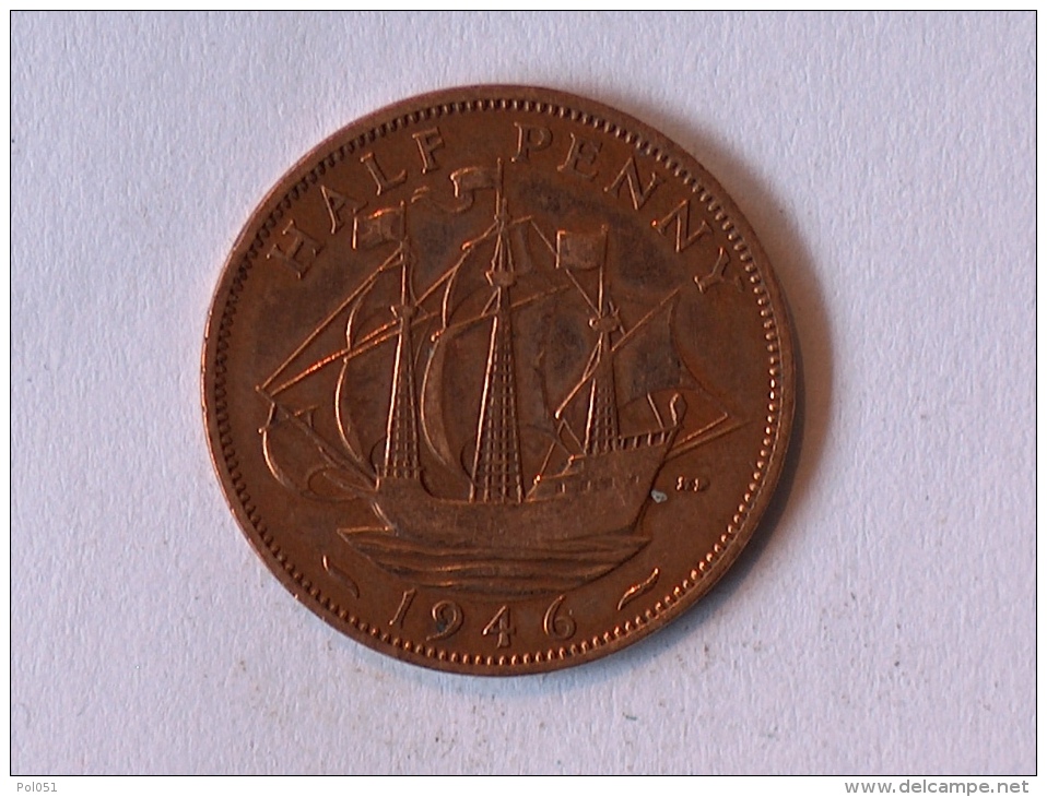 Grande-Bretagne 1/2 Half Penny 1946 - C. 1/2 Penny