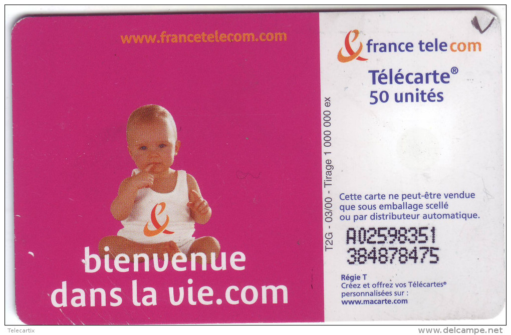 Télécarte VIE.COM LUNE F1040B.970AC 50Unités SO6 Vide état TTB  * Très Faible Tirage  Cote 55€ Bien Lire Descriptif ! - 2000