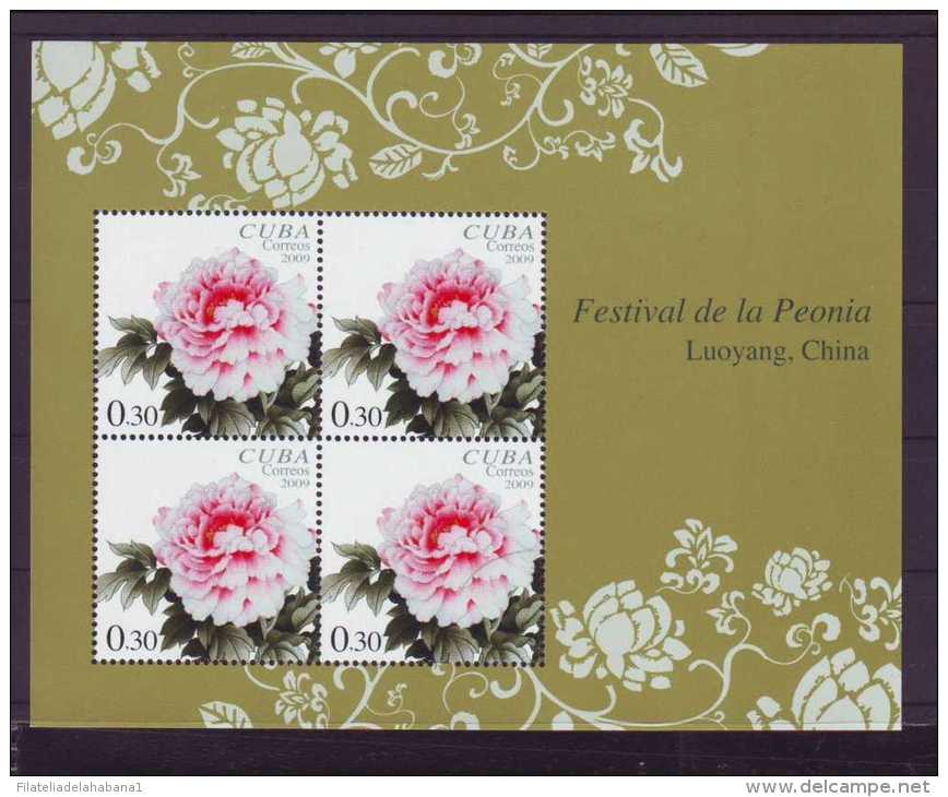 2009.58 CUBA 2009 FESTIVAL DE LA PEONIA FORMAT MNH CHINA FLOWER. FESTIVAL DE LUOYANG. - Nuovi