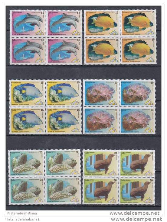 2010.60 CUBA 2010 MNH. 50 ANIV DEL ACUARIO NACIONAL. FAUNA MARINA. BLOQUE DE 4. SEA FAUNA. AQUARIUM - Unused Stamps