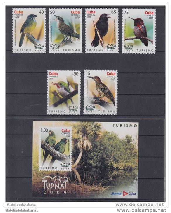 2009.13 CUBA 2009 MNH. TURNAT. TURISMO. SERIE + 1 HOJA. TURISMO. AVES. BIRD. CARTACUBA. COLIBRI. ZUNZUN. CABRERO. - Unused Stamps