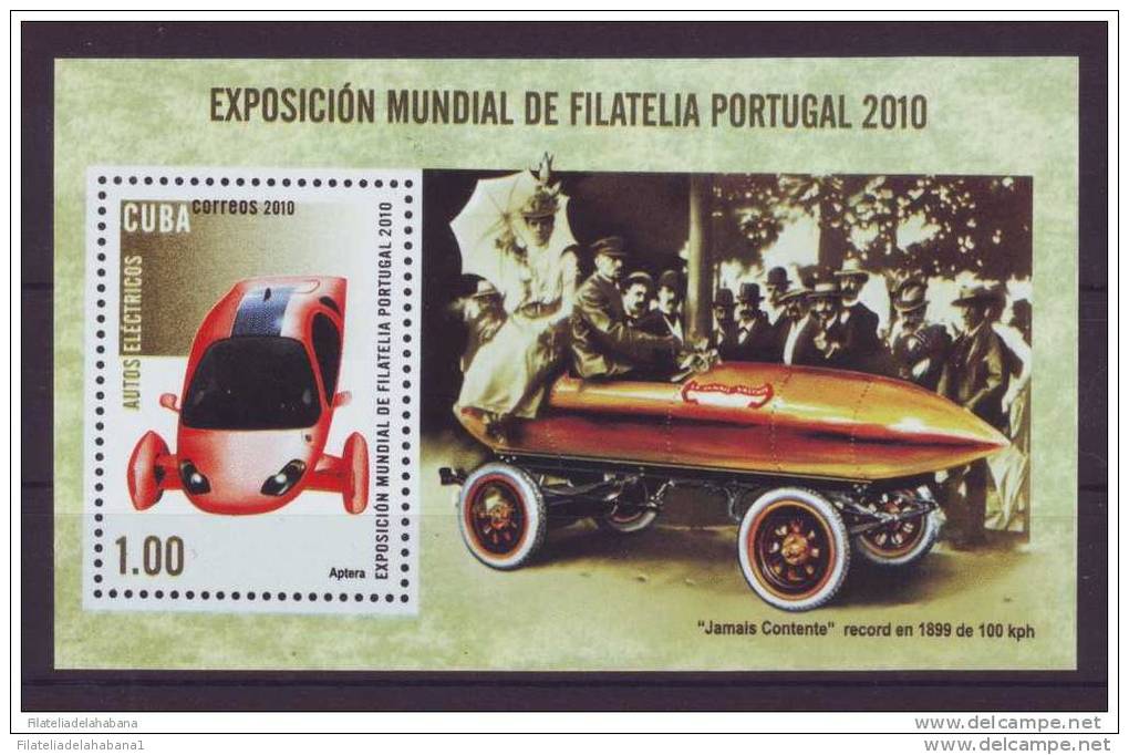 2010.4 CUBA MNH 2010 COMPLETE SET OLD CAR HISTORY. BLOCK 4 - Neufs