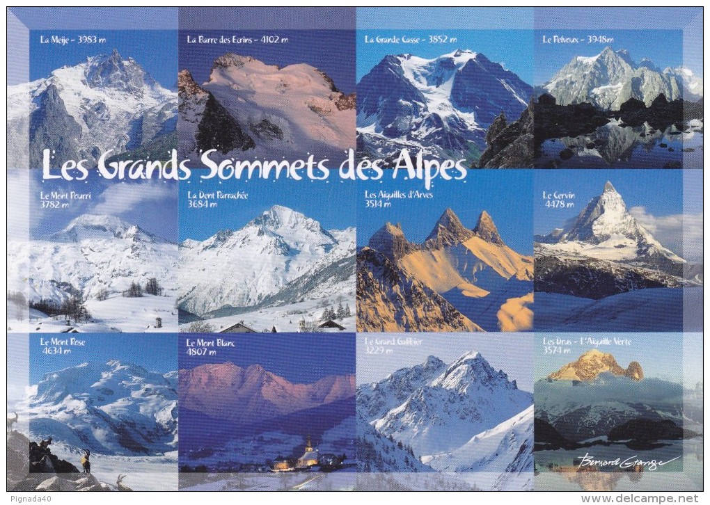 Cp , RÉGION RHÔNE-ALPES , Les Grands Sommets Des Alpes - Rhône-Alpes