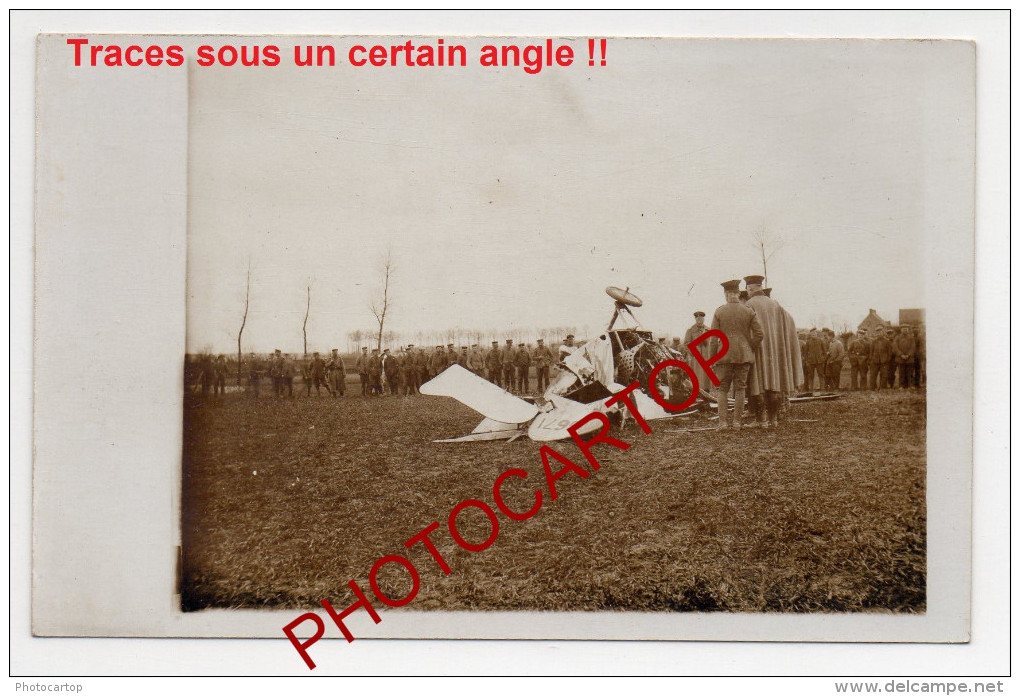 COMINES-HOUTHEM-Avion Anglais-A 6671-Carte Photo Allemande-Guerre 14-18-1WK-BELGIEN-Aviation-Fliegerei-Militaria-Aircraf - Komen-Waasten