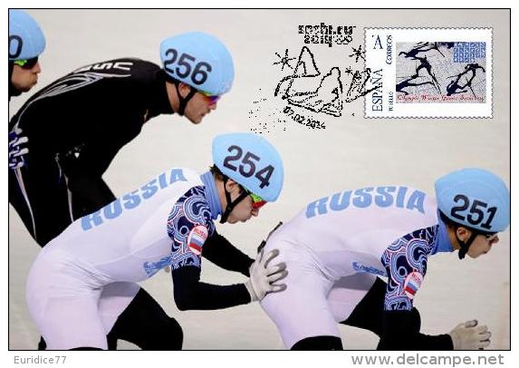 Spain 2014 - XXII Olimpics Winter Games Sochi 2014 Gold Medals Special Maxicard - Relevos 5.000 M. Russia Team - Winter 2014: Sochi