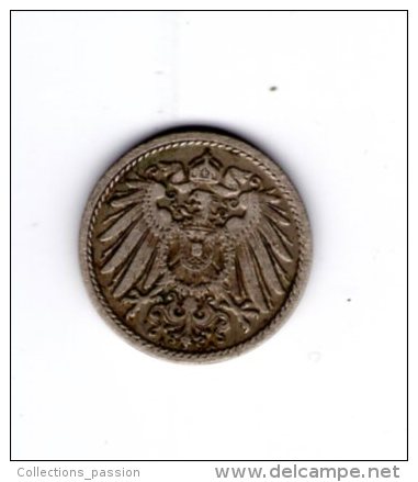 Monnaie , Allemagne ,  5 Pfennig , 1907 , 2 Scans - 5 Pfennig