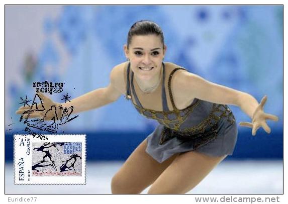 Spain 2014 - XXII Olimpics Winter Games Sochi 2014 Gold Medals Special Maxicard - Adelina Sotnikova - Winter 2014: Sochi