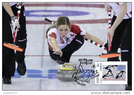 Spain 2014 - XXII Olimpics Winter Games Sochi 2014 Gold Medals Special Maxicard - Curling Femenino Canada Team - Hiver 2014: Sotchi